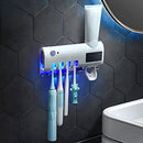 Suporte Automático UV Antibacteriano para Escova de Dentes com Aplicador de Pasta